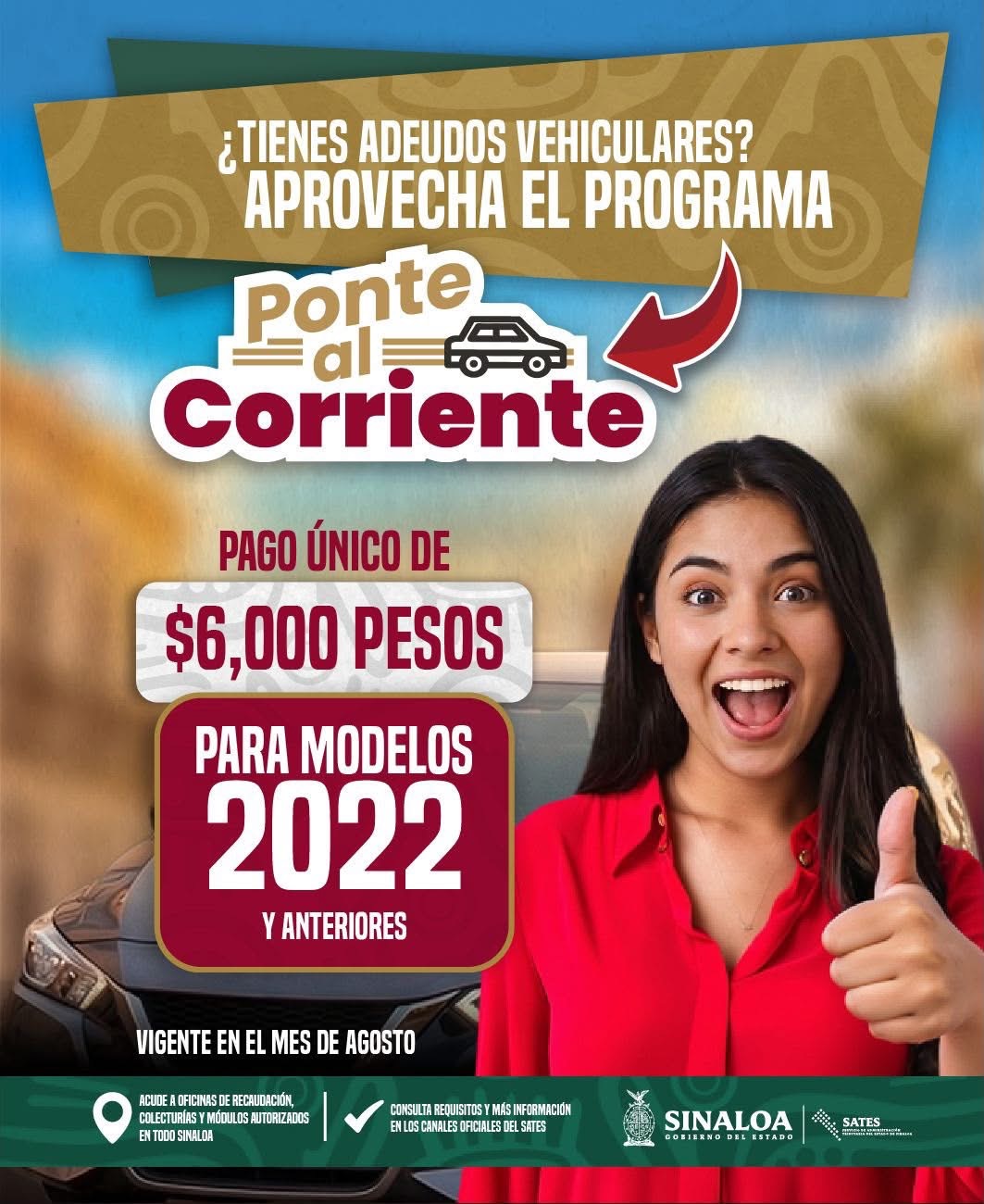“Hoy Inicia “Ponte al Corriente”; ahora beneficia a propietarios de vehículos modelo 2022 y anteriores”