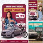 ¡APROVECHA!Regresa promoción de Licencia Permanente y otros dos programas durante septiembre