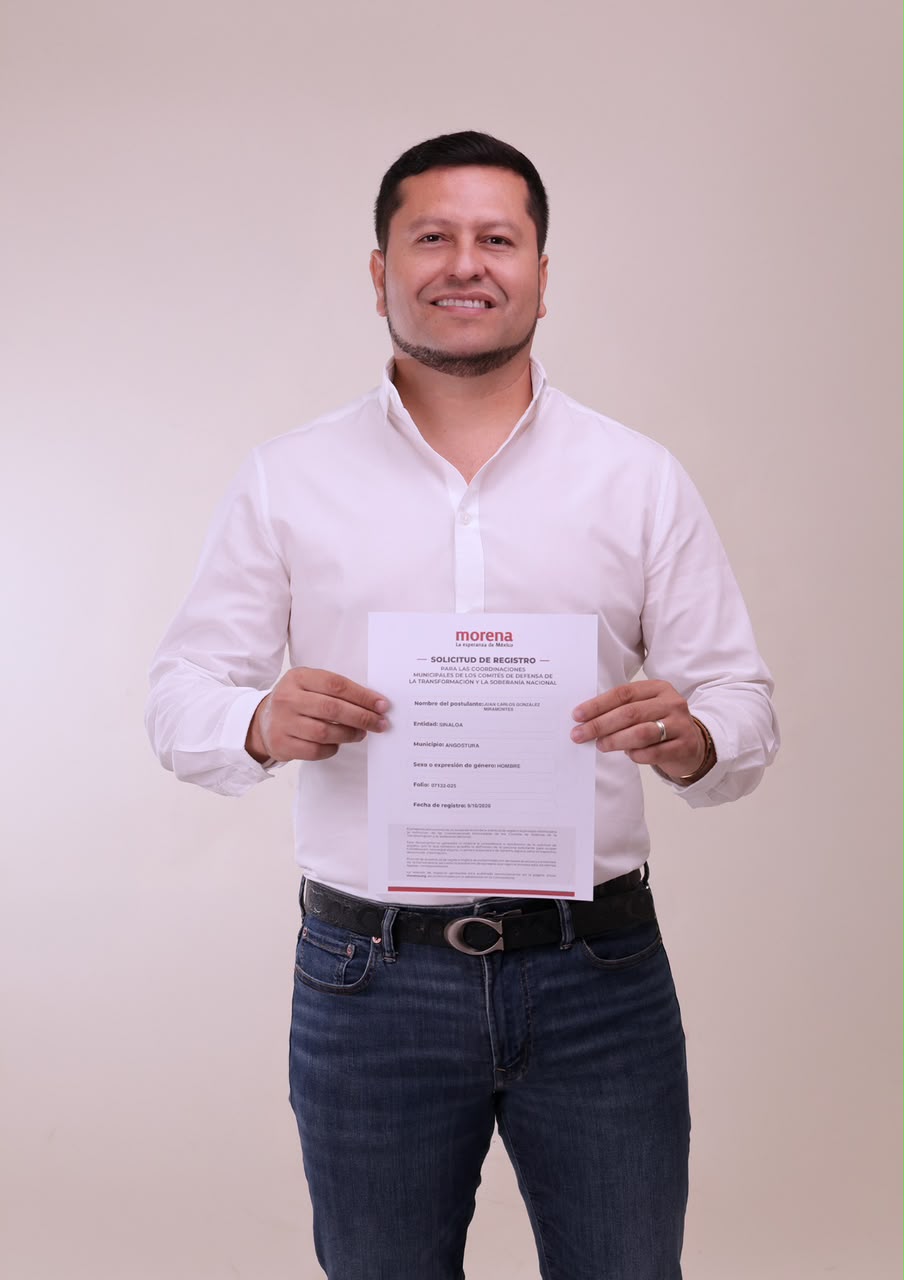 CON MÁS DE 15 AÑOS DE TRABAJO SOCIAL, JUAN CARLOS GONZÁLEZ MIRAMONTES SE REGISTRA PARA LA COORDINACIÓN MUNICIPAL DE MORENA EN ANGOSTURA