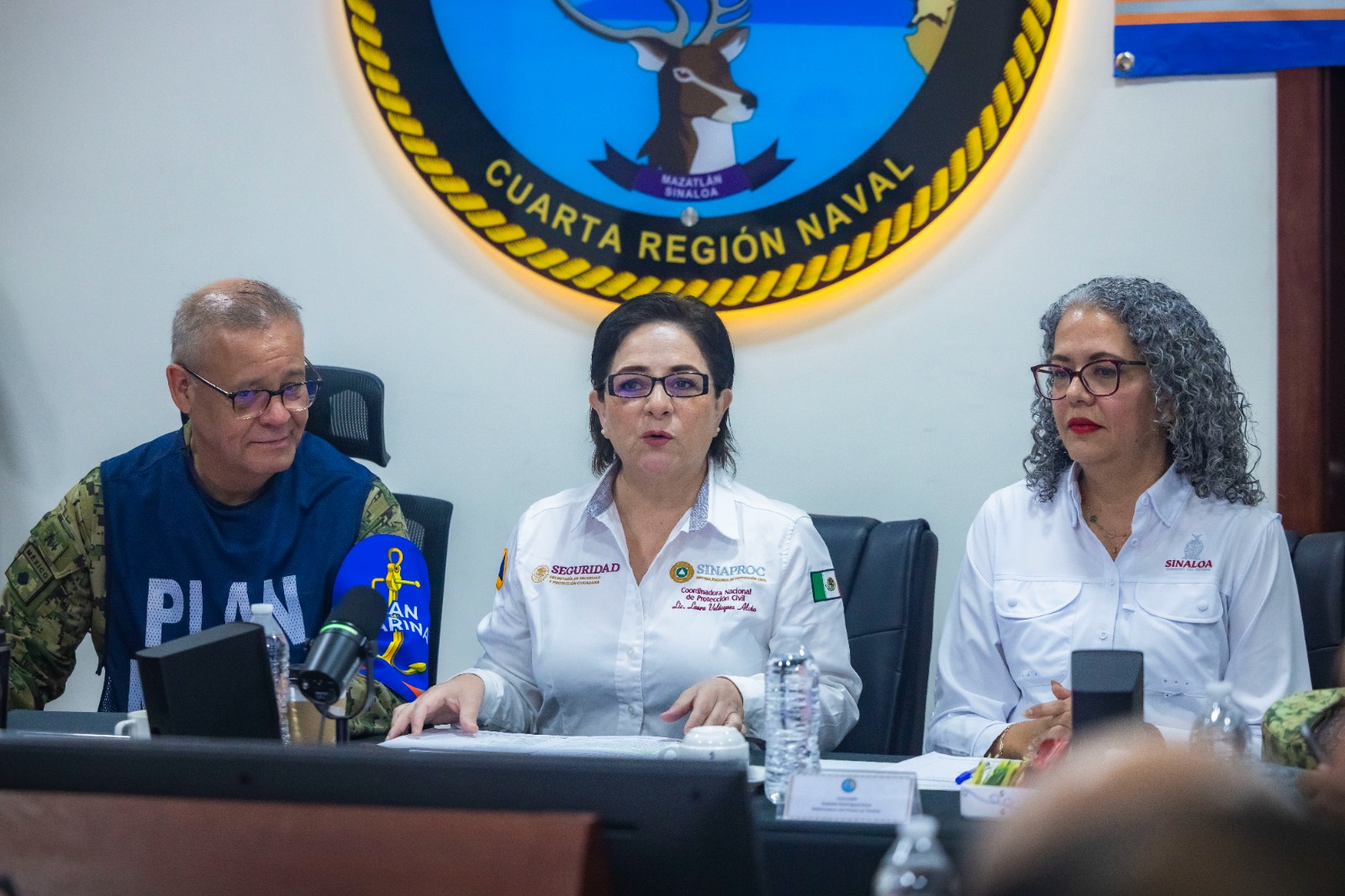 Encabeza Gobernadora Graciela Domínguez y titular de PC, Laura Velázquez reunión de seguimiento a “Simón”